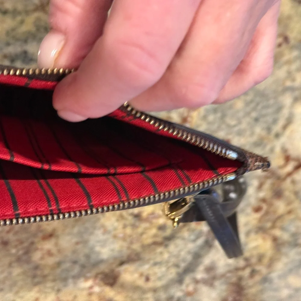 Louis Vuitton Brown Checkered Wristlet - Picture 5 of 7